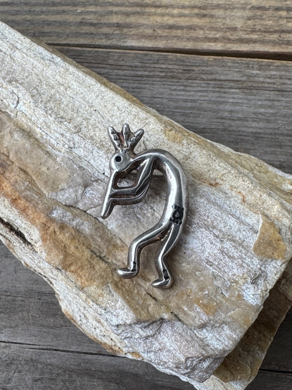 Native American Sterling Silver Kokopelli Pin
